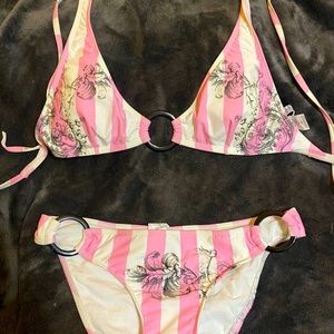 Victoria’s Secret Pink & White Stripped Swimsuit